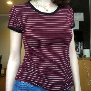red short sleeve shirt